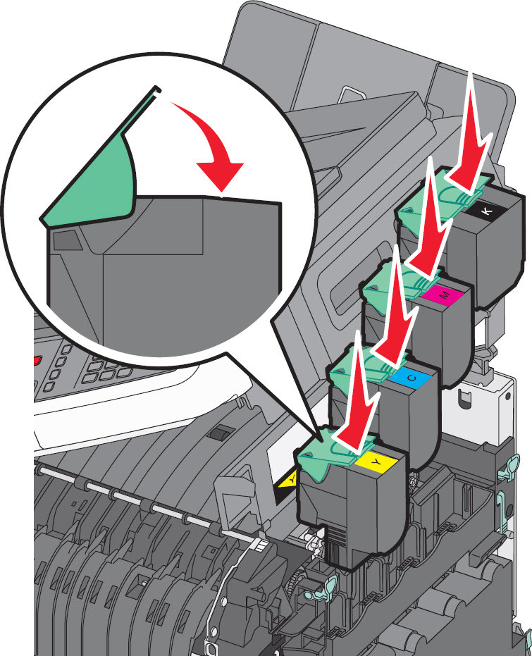 Replace the toner cartridges